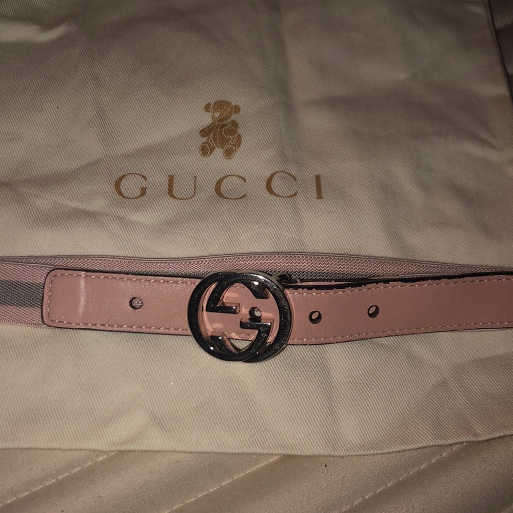 Gucci pink belt